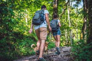 Recreational Activities Man and Woman Hiking