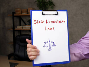 Homestead Laws Man Holding Clipboard