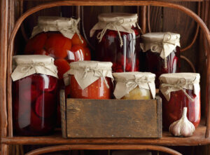 Importance of Preserving Food Jars of Food on a Shelf
