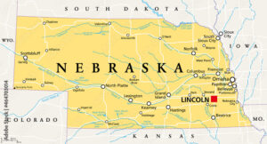 Nebraska Map with Cities