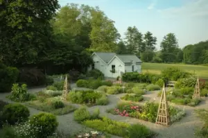 Sustainability and Self-Sufficiency Homestead with Garden in the Country