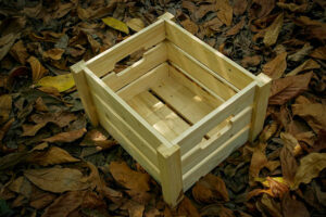 DIY Wooden Boxes Box On The Ground With Leaves