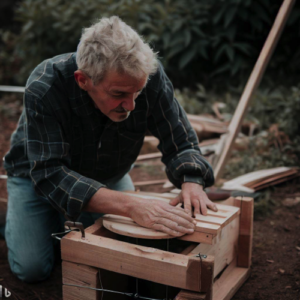 Man Building Wood Base