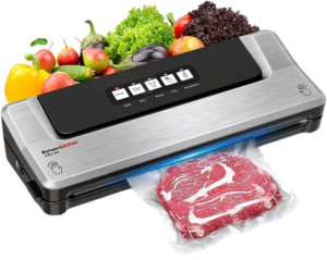 Bonsenkitchen Dry/Moist Vacuum Sealer Machine with 5-in-1 Easy Options for Sous Vide and Food Storage