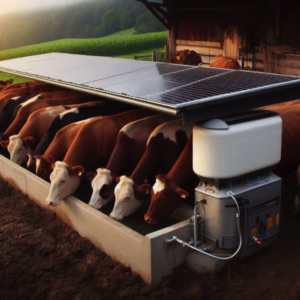 Keep Chicken and Livestock Water from Freezing Cows in solar watering system
